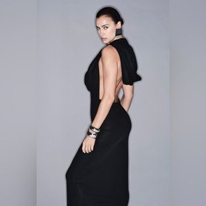 ZARA OPEN BACK HOODED DRESS ZW COLLECTION NWT